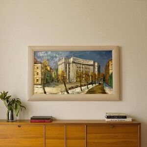 Leonid Romanenko Framed Painting Kyiv Desyatynna St Mykhailivska Sq 2010 Signed
